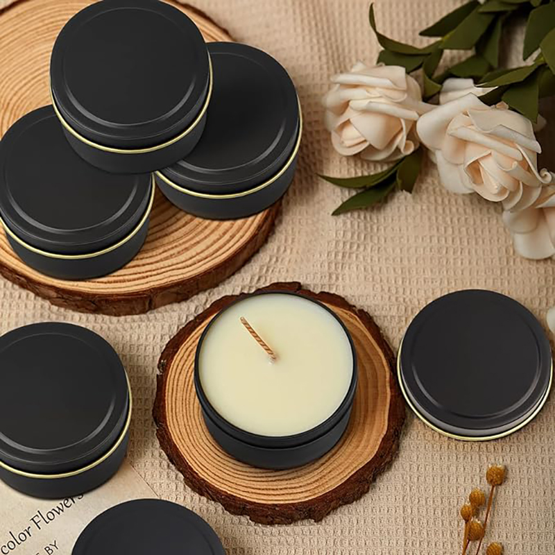 Metal Tin Lid 4Oz - Barattoli di candela da 4 once