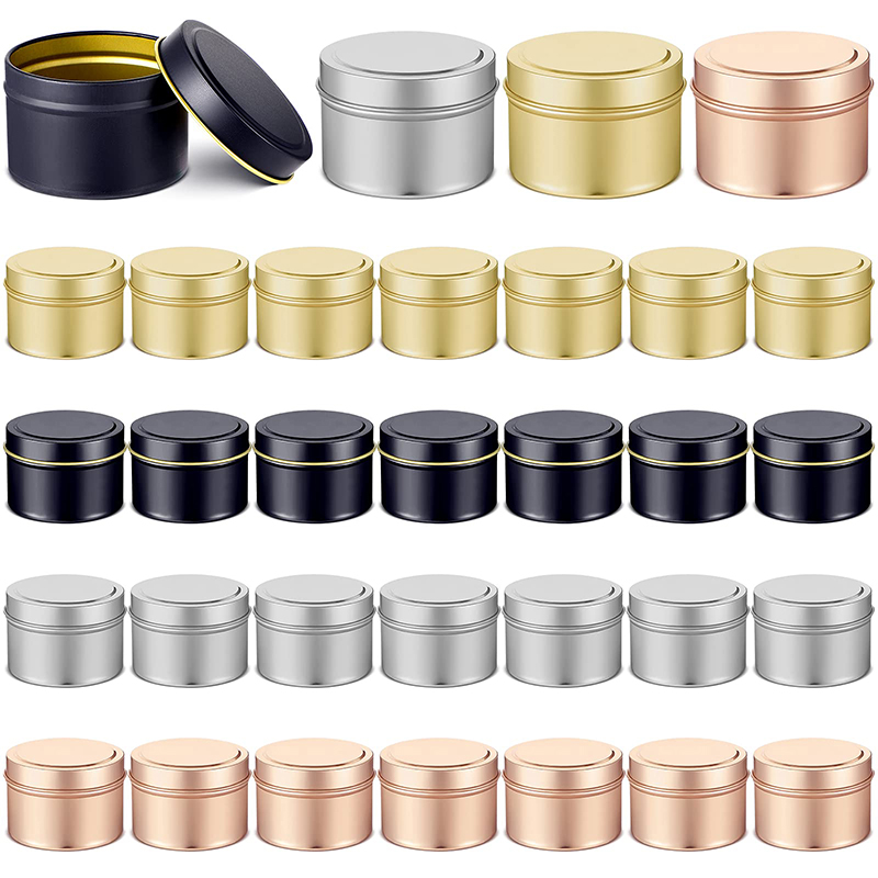 Metal Tin Lid 4Oz - Barattoli di candela da 120ML/4 once