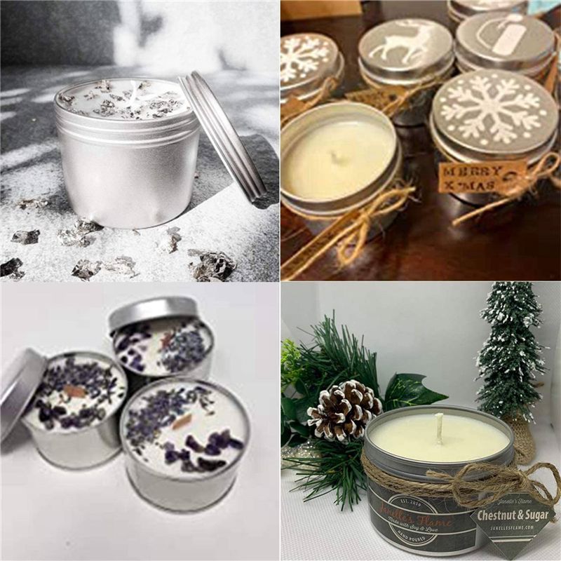 ABJN-24Pcs Barattoli di metall - Metal Tin Lid 4Oz recensione e prezzo