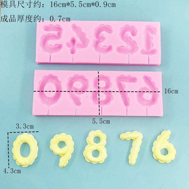 Stampo in silicone con numeri  - Candle Supplies Eu recensione e prezzo