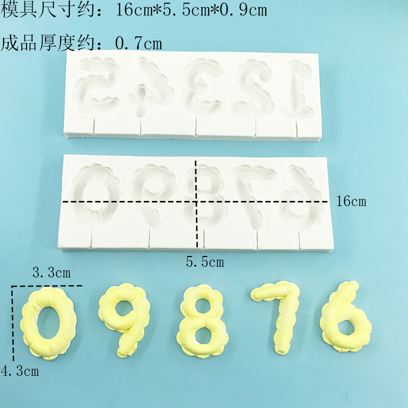 Stampo in silicone con numeri  - Candle Supplies Eu recensione e prezzo